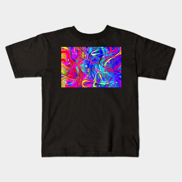 Chameleon Pattern 7 Kids T-Shirt by GeraldNewtonArt